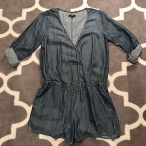LOFT XS Denim Romper 2017.